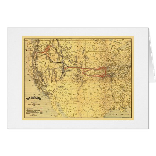 Union Pacific Railroad Map 1900 | Zazzle.co.uk