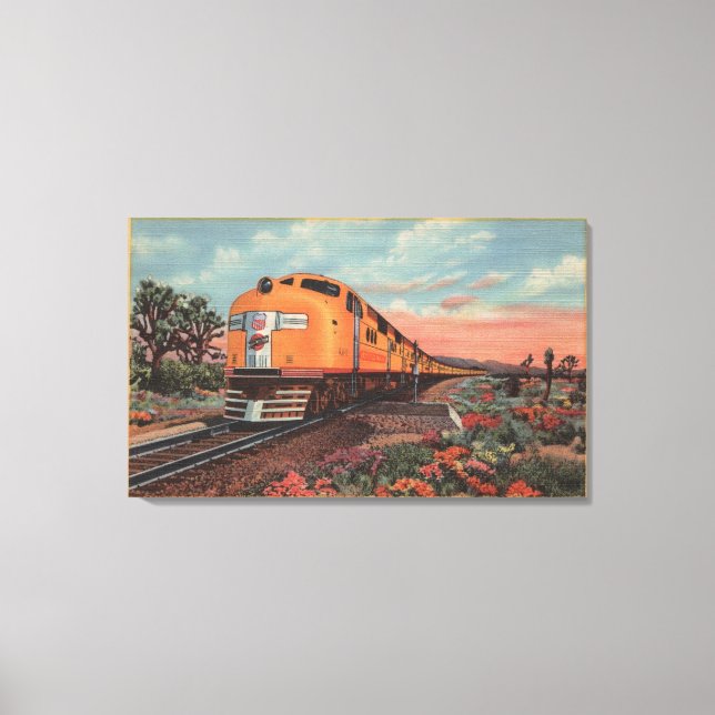 Union Pacific Train, City of L.A. Canvas Print (Front)