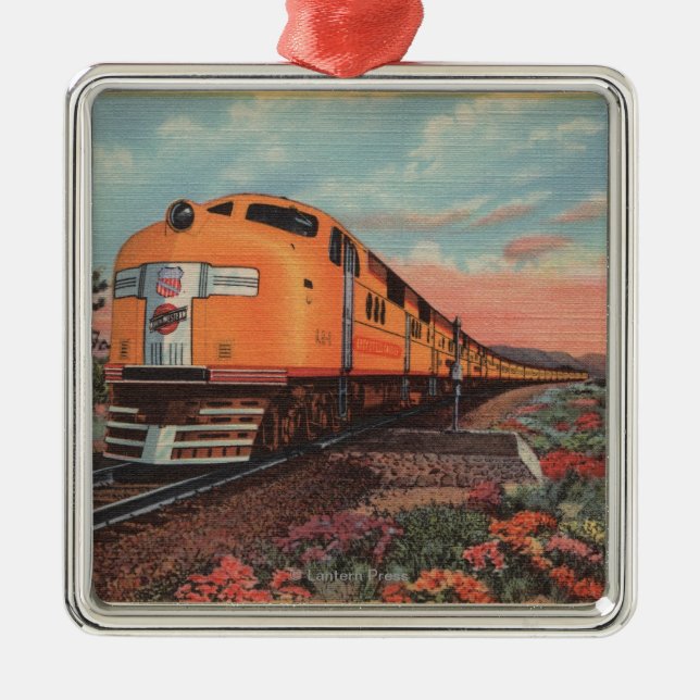 Union Pacific Train, City of L.A. Metal Tree Decoration (Front)