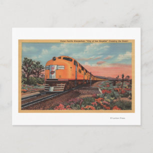 Union Pacific Train, City of L.A. Postcard