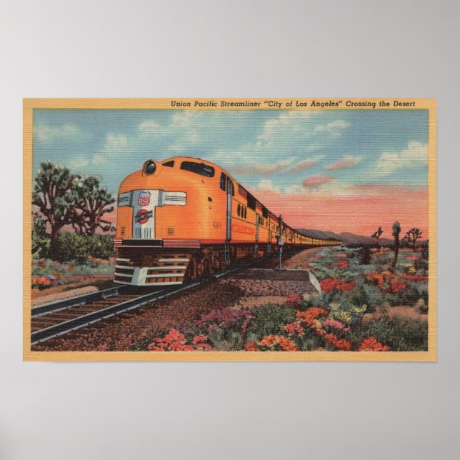 Union Pacific Train, City of L.A. Poster (Front)