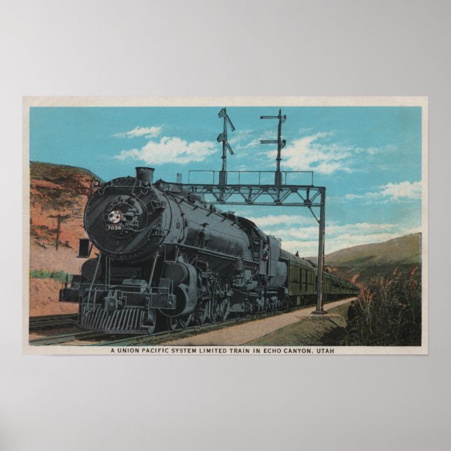 Union Pacific Train, Echo Canyon, UtahUtah Poster (Front)