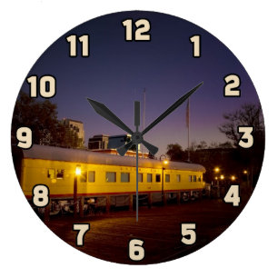 Union Pacific Train in Old Sacramento Large Clock