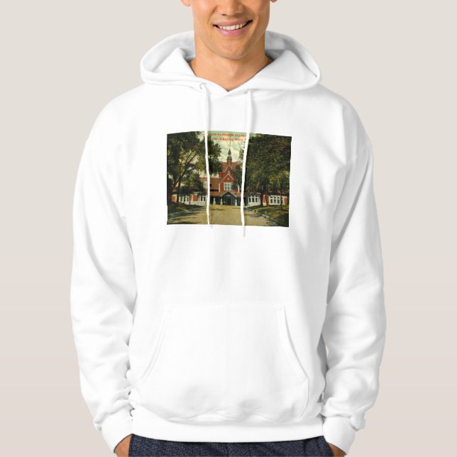 Union Passenger Depot, Cedar Rapids IA Vintage Hoodie (Front)