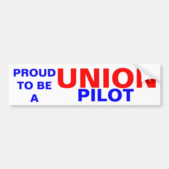 UNION PILOT BUMPER STICKER (Front)
