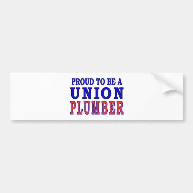 UNION PLUMBER BUMPER STICKER (Front)