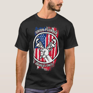 Union Plumber Tshirt Proud American Mens Gifts
