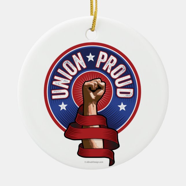 Union Proud Ceramic Tree Decoration (Front)
