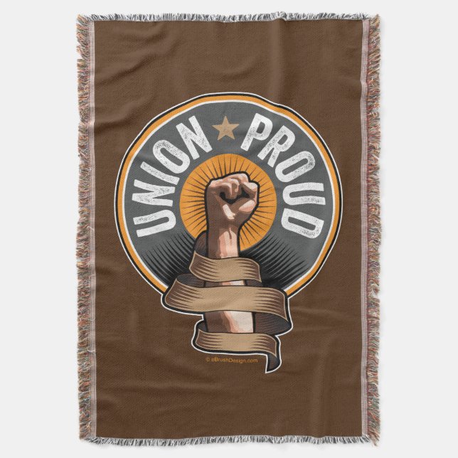 Union Proud Throw Blanket (Front Vertical)