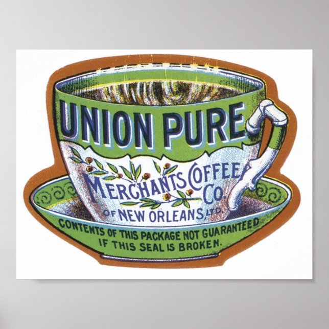 Union Pure Merchant's Coffee Label Poster (Front)