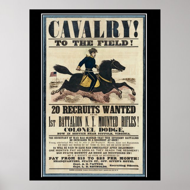 Union Recruitment Poster Civil War (Front)