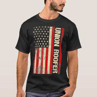 Union Roofer American Flag Union Roofer T T-Shirt