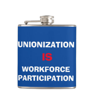 Union Slogan Hip Flask