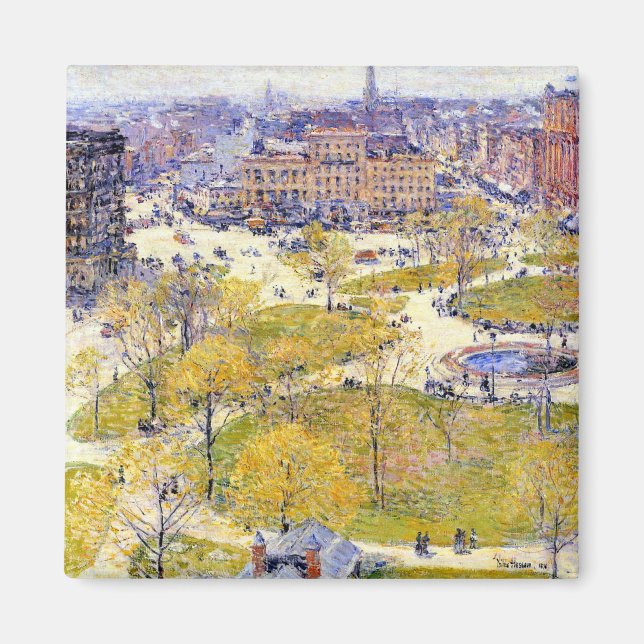 Union Square in Spring by Frederick Childe Hassam Magnet (Front)
