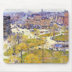 Union Square in Spring by Frederick Childe Hassam Mouse Mat