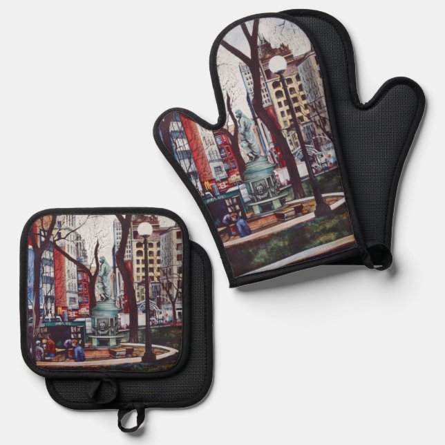 Union Square's Smell of Colour Oven Mitt & Pot Holder Set (Front/Back)