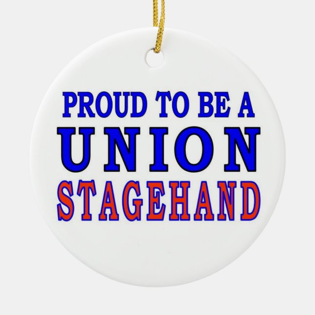 UNION STAGEHAND CERAMIC TREE DECORATION (Front)