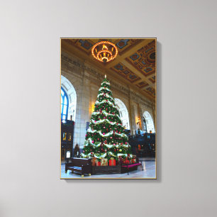 Union Station Christmas Tree, Kansas City Canvas Print