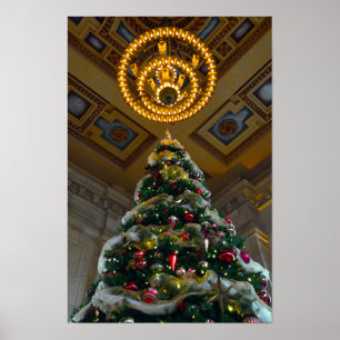 Union Station Christmas Tree Poster