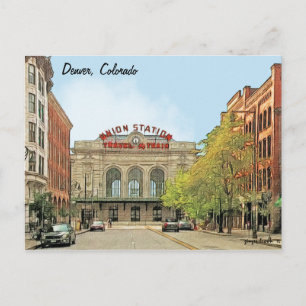 Union Station, Denver, CO, Travel By Train Postcard