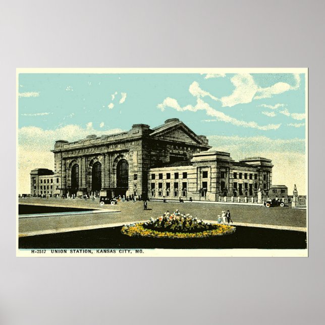 Union Station Kansas City 1914 Vintage Poster (Front)