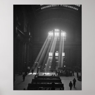 Union Station Waiting Room, 1943. Vintage Photo Poster