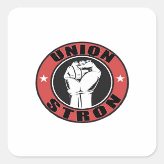 Union Strong American Flag Labour Day  Square Sticker