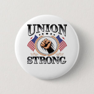 Union Strong American Flag Labour Day Viral 6 Cm Round Badge