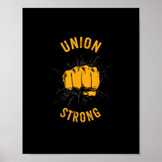 Union Strong Fist Proud Labour Day Workers Septemb Poster