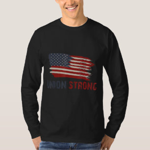 Union Strong Fist Proud Labour Day Workers Septemb T-Shirt
