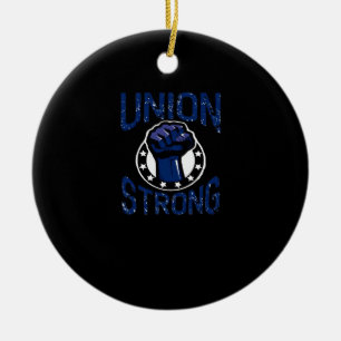 Union Strong - Fist Stand Together Labour Union Ov Ceramic Tree Decoration