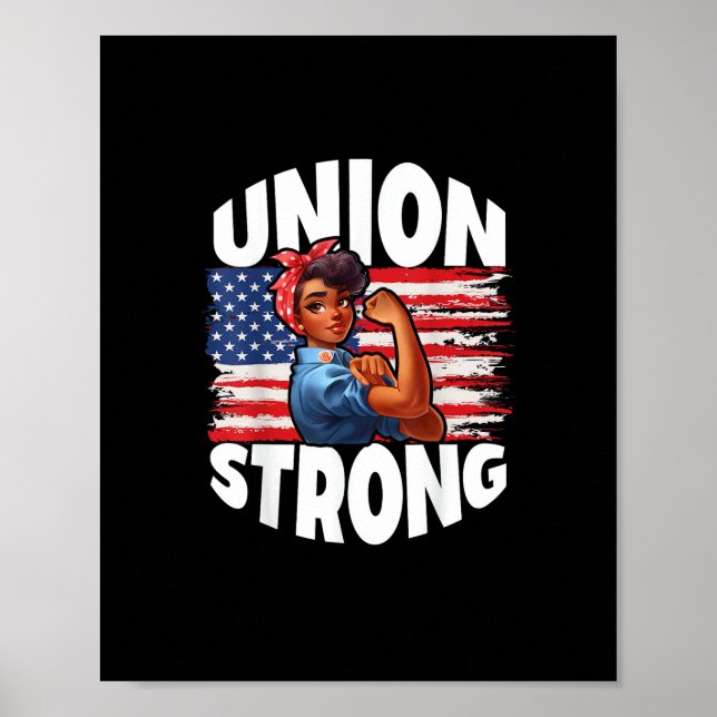 Union Strong Happy Labour Day American Flag Decor (Front)