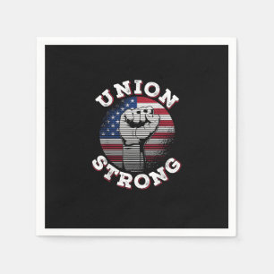 Union Strong Labour Day Napkin