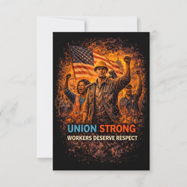Union Strong Rising Thank You Card (Front)