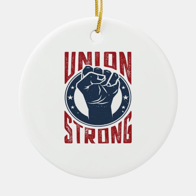 Union Strong (Rwb) Classic Ceramic Tree Decoration (Front)