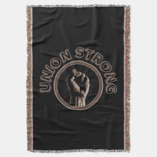 Union Strong Throw Blanket (Front Vertical)