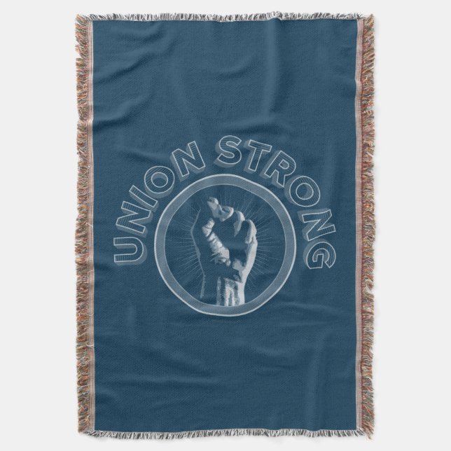 Union Strong Throw Blanket (Front Vertical)