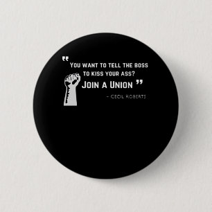 Union Strong - Union Worker Trend Labour Day 6 Cm Round Badge