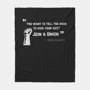 Union Strong - Union Worker Trend Labour Day Fleece Blanket