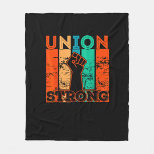 Union Strong Union Worker Union Workers Labour Day Fleece Blanket