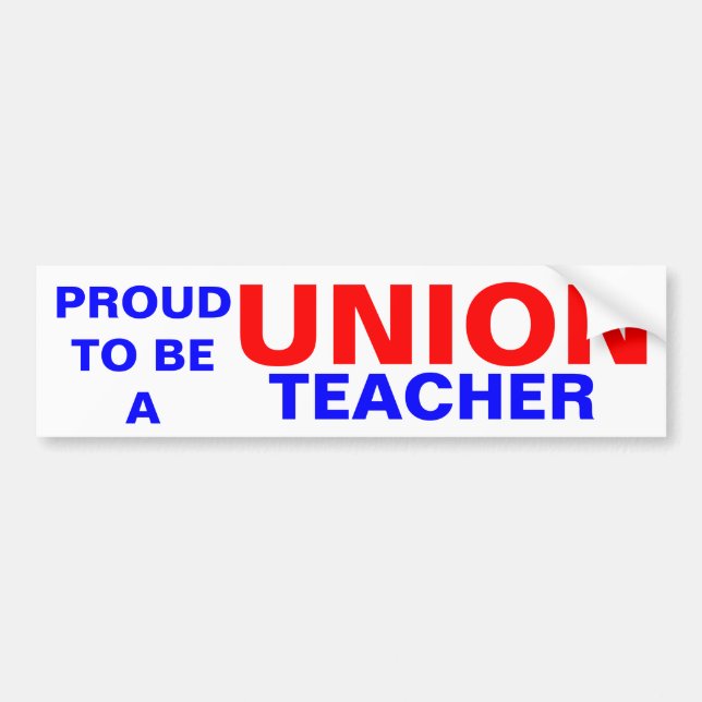 UNION TEACHER BUMPER STICKER (Front)