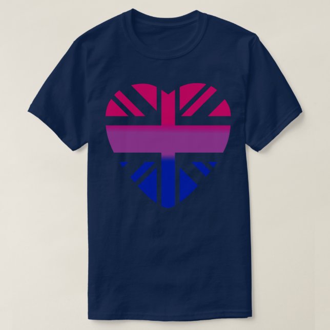 Union Third Culture Heart Pink Purple Blue T-Shirt (Design Front)