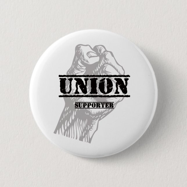 Union Thug Supporter 6 Cm Round Badge (Front)