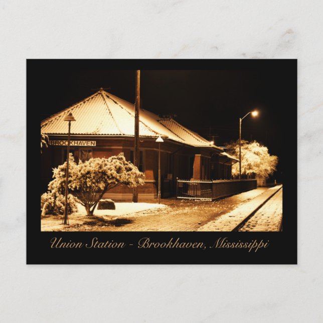 Union Train Station - Brookhaven, Mississippi Postcard (Front)