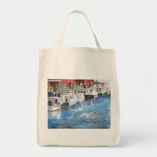 Union Wharf Portland, Maine Watercolor Tote Bag
