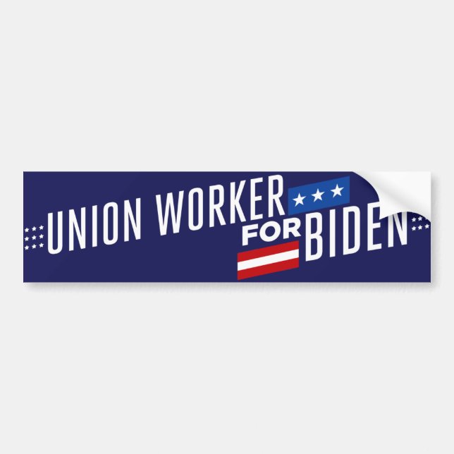 Union Worker for Biden 2024 Bumper Sticker (Front)