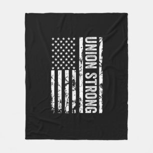 Union Workers Rights - Union Strong - Union Thug Fleece Blanket