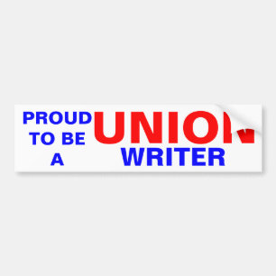 UNION WRITER BUMPER STICKER