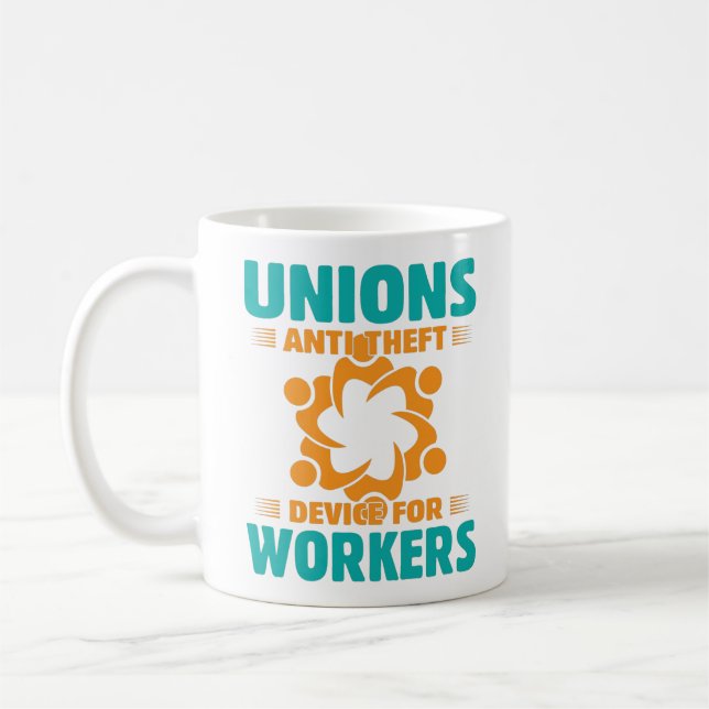 Unions, Anti Theft Device for Workers Coffee Mug (Left)