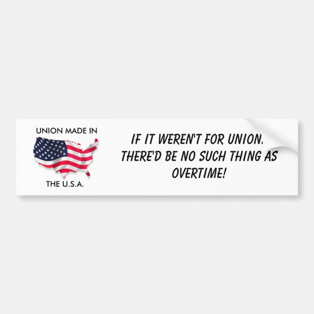 Unions Bumper Sticker (Front)
